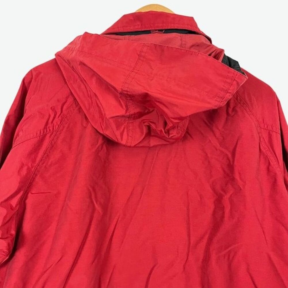 Timberland Mens Red Hooded Jacket Parka Light Weight Hip Length 11297 Medium M - Picture 12 of 16
